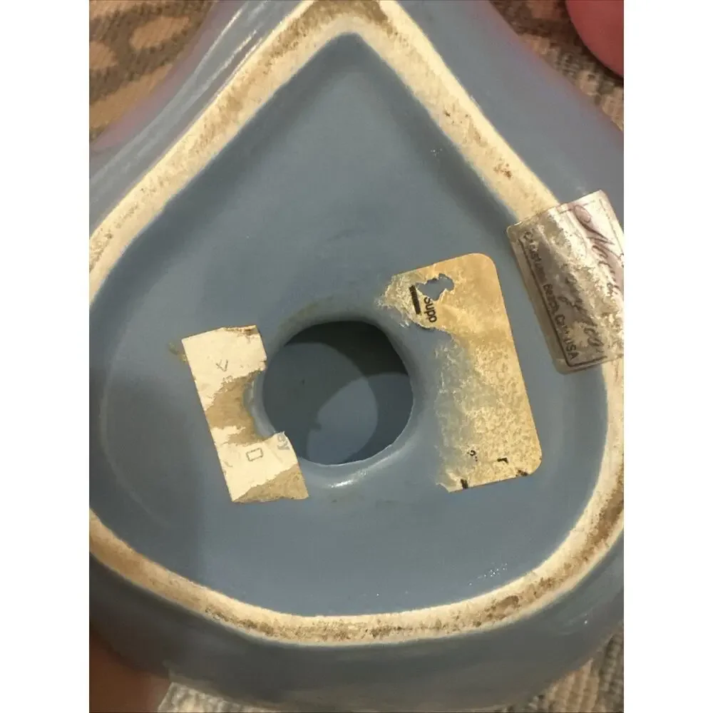 Vintage Nova Swan Ceramic Cloth Towel Soap Holder Cream‎ Blue Bath Decor Dish